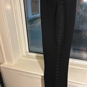 Kate Spade Black Trousers with Floral Detail